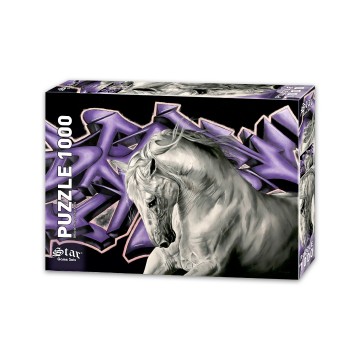 Puzzelwereld legpuzzel star game sets 523 white horse 1000 stukjes r