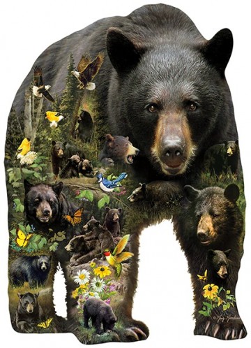 Puzzelwereld legpuzzel contour sunsout 96033 Forest Bear 1000 stukjes P