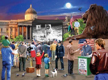 Puzzelwereld legpuzzel sunsout 13327 moon landing 1969 1000 stukjes p