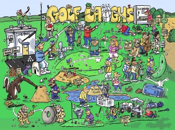 Puzzelwereld legpuzzel sunsout 16004 golf laughs 1000 stukjes p