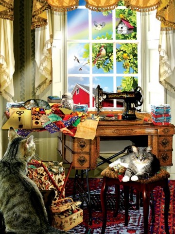 Puzzelwereld legpuzzel sunsout 34983 the sewing room 1000 stukjes