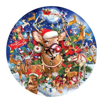 Puzzelwereld legpuzzel sunsout 35114 reindeer madness 1000 stukjes p