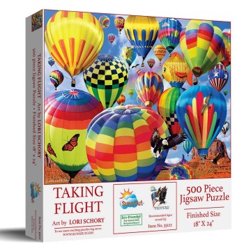 Puzzelwereld legpuzzel sunsout 35122 taking flight 500xl stukjes l