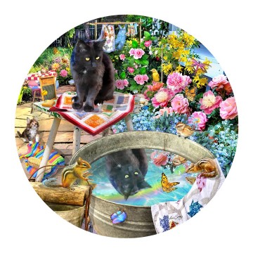 Puzzelwereld legpuzzel sunsout 35256 kitty reflections 500 stukjes p