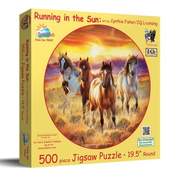 Puzzelwereld legpuzzel sunsout 70997 running in the sun 500 stukjes l