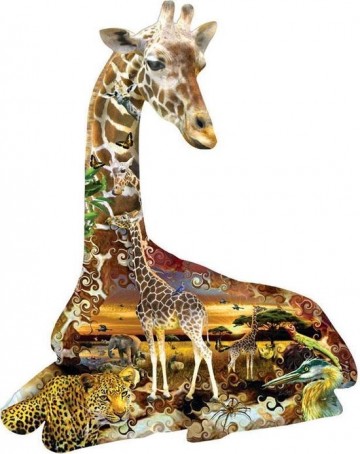 Puzzelwereld legpuzzel sunsout 95349 african spots giraffe 1000 stukjes d