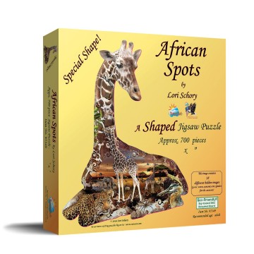 Puzzelwereld legpuzzel sunsout 95349 african spots giraffe 1000 stukjes l