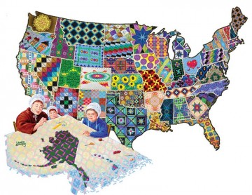 Puzzelwereld legpuzzel sunsout 95992 joseph burgess   an american quilt 600 stukjes p