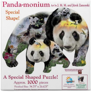 Puzzelwereld legpuzzel sunsout 96043 panda monium pandas xxl 1000 stukjes f