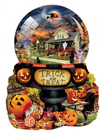 Puzzelwereld legpuzzel sunsout 96064 lori schory   halloween globe 1000 stukjes