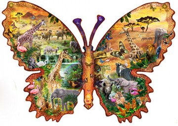 Puzzelwereld legpuzzel sunsout 97013 african butterfly 1000 stukjes