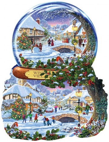 Puzzelwereld legpuzzel sunsout 97152 steve crisp   winter village 1000 stukjes p