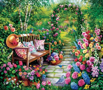 Puzzelwereld legpuzzel sunsout 45449 kims garden 1000 stukjes P