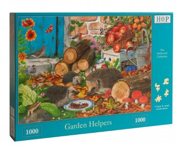Puzzelwereld legpuzzel the house of puzzles 3206 garden helpers 1000 stukjes L