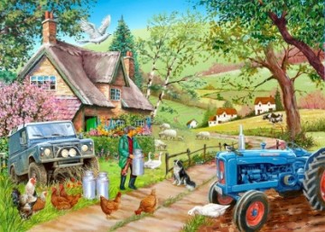 Puzzelwereld legpuzzel the house of puzzles 3732 farm fresh 500 stukjes P
