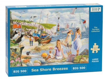 Puzzelwereld legpuzzel the house of puzzles 4937 sea shore breezes 500 stukjes XL L