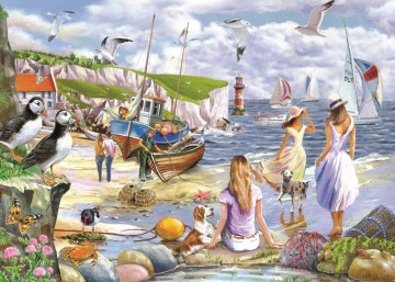 Puzzelwereld legpuzzel the house of puzzles 4937 sea shore breezes 500 stukjes XL P
