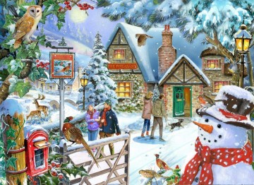 Puzzelwereld legpuzzel the house of puzzles 5040 snowman's vieuw 1000 stukjes P