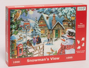 Puzzelwereld legpuzzel the house of puzzles 5040 snowman's view 1000 stukjes L