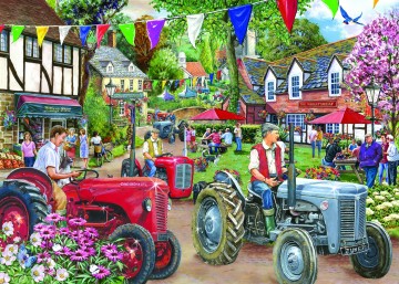 Puzzelwereld legpuzzel the house of puzzles 7037 tractor parade  1000 stukjes p