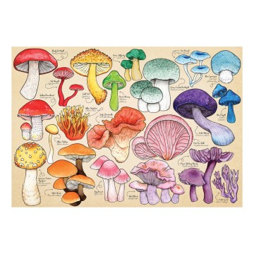 Puzzelwereld legpuzzel the house of puzzles 7105 mushroom mania  1000 stukjes p