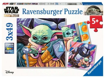 Puzzelwereld legpuzzel the mandalorian  grogu moments ravensburger 52417 3x49 stukjes d