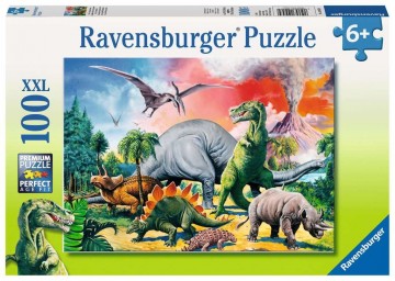 Puzzelwereld legpuzzel tussen de dinosauriers ravensburger 109579 100 stukjes d