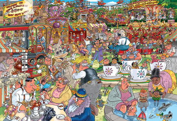 Puzzelwereld legpuzzel wasgij destiny 23 25005 spektakel in het pretpark 1000 stukjes P