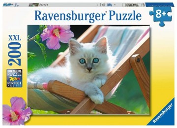 Puzzelwereld legpuzzel wit katje ravensburger 132898 200 stukjes d