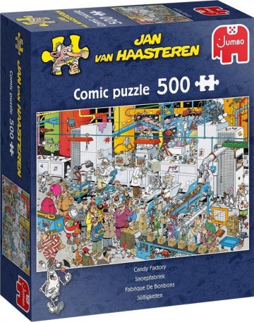 Puzzelwereld-Legpuzzel-Jumbo-Jan van Haasteren- Snoepfabriek 500-500 stukjes-19025 L
