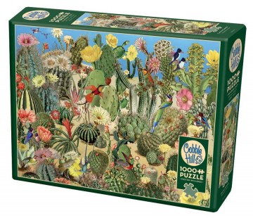 Puzzelwereld legpuzzels 1000 stukjes cobble hill cactus garden  40086 d