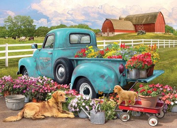 Puzzelwereld legpuzzels 1000 stukjes cobble hill flower truck 40157