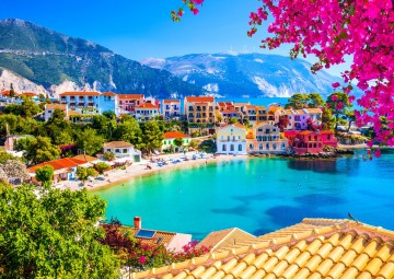 Puzzelwereld legpuzzels 1000 stukjes enjoy assos village in cephalonia 2092