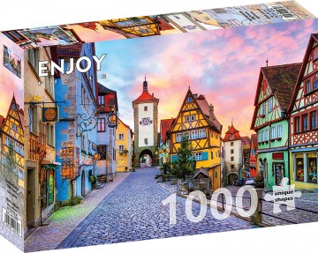 Puzzelwereld legpuzzels 1000 stukjes enjoy oude binnenstad van rothenburg 2070 d
