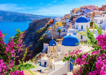 Puzzelwereld legpuzzels 1000 stukjes enjoy santorini 1083