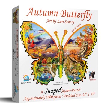 Puzzelwereld legpuzzels 1000 stukjes sunsout autumn butterfly 95084 d