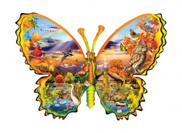 Puzzelwereld legpuzzels 1000 stukjes sunsout autumn butterfly 95084