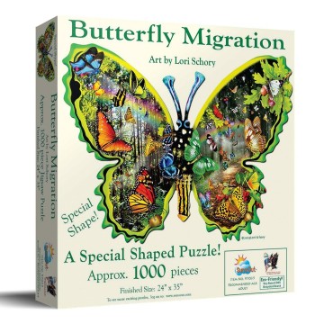 Puzzelwereld legpuzzels 1000 stukjes sunsout butterfly migration 97035 d 0