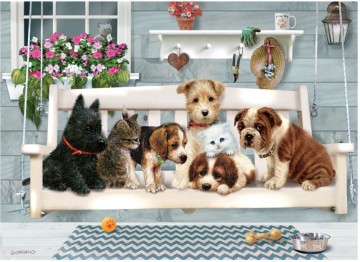 Puzzelwereld legpuzzels cobble hil 47006 porch pals 350 familiestukjes p