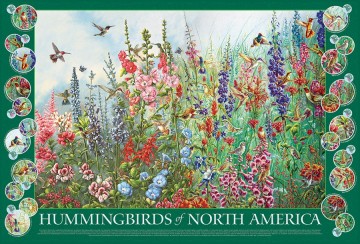 Puzzelwereld legpuzzels cobble hill   legpuzzel   hummingbirds of north america   49015   2000 stukjes