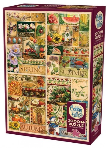 Puzzelwereld legpuzzels cobble hill   legpuzzel   the four seasons   49012   2000 stukjes d