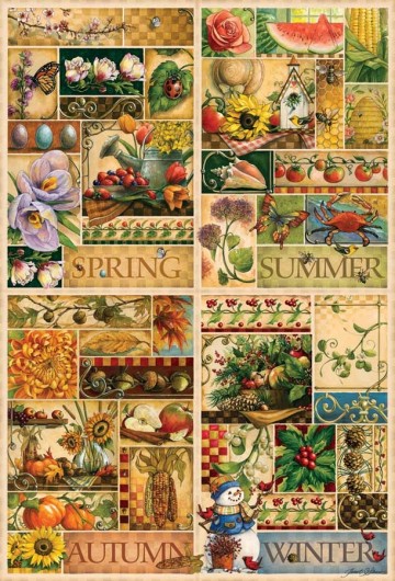 Puzzelwereld legpuzzels cobble hill   legpuzzel   the four seasons   49012   2000 stukjes