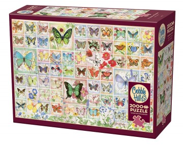 Puzzelwereld legpuzzels cobble hill 2000 stukjes butterflies and blossoms 49011 d