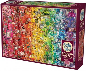 Puzzelwereld legpuzzels cobble hill 2000 stukjes rainbow 89003 d