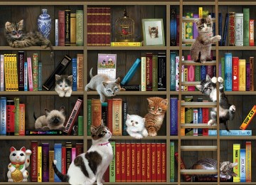Puzzelwereld legpuzzels cobble hill 40249 1000 stukjes kitty librians p