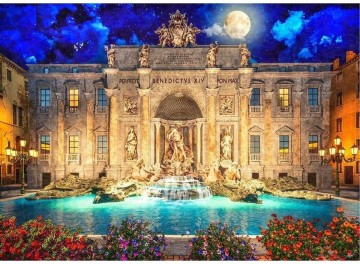 Puzzelwereld legpuzzels educa 19923  trevi fontein rome  1000 stukjes p