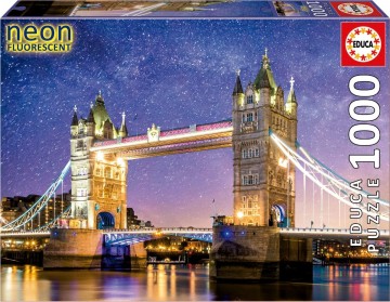 Puzzelwereld legpuzzels educa 19930   neon tower bridge londen   1000 stukjes f