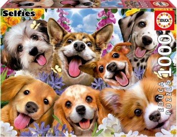 Puzzelwereld legpuzzels educa 19931   puppies selfie   1000 stukjes f