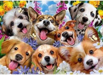 Puzzelwereld legpuzzels educa 19931   puppies selfie   1000 stukjes p