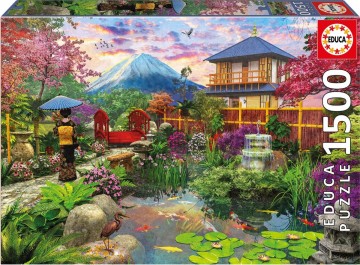 Puzzelwereld legpuzzels educa 19937   japanse tuin   1500 stukjes f